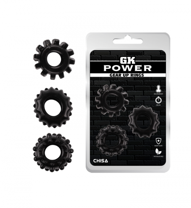   GK Power Gear Up Rings-Black