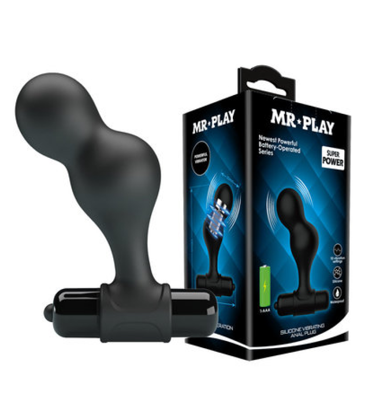   Mr.Play Silicone Vibrating Anal Plug