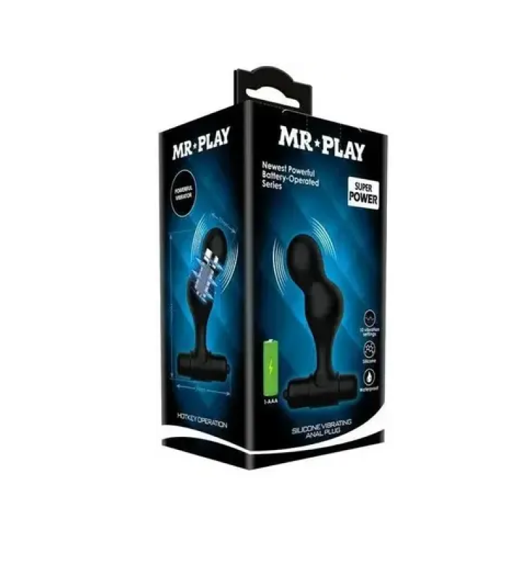   Mr.Play Silicone Vibrating Anal Plug