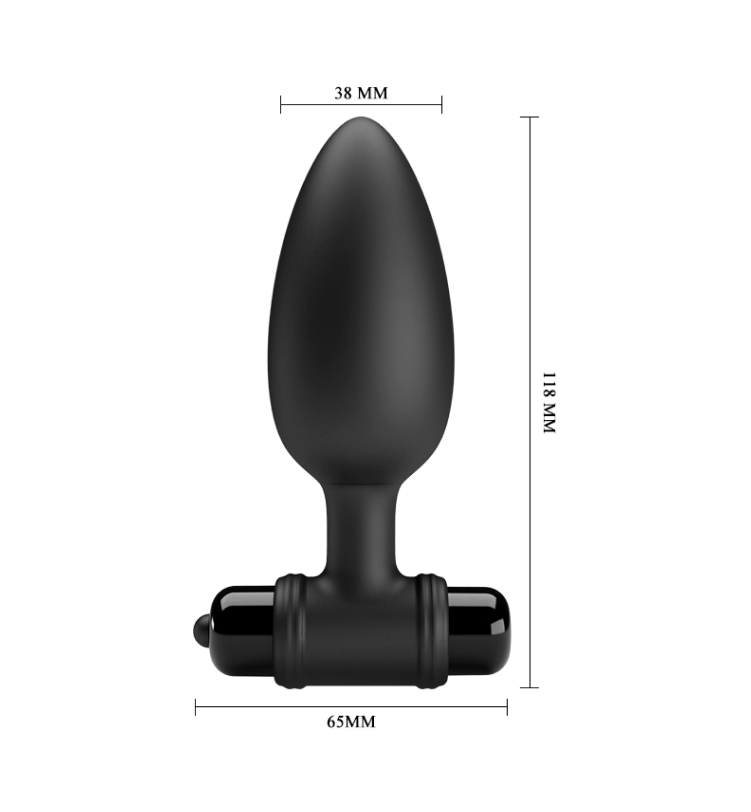   Pretty Love Vibro Anal Butt Plug Black