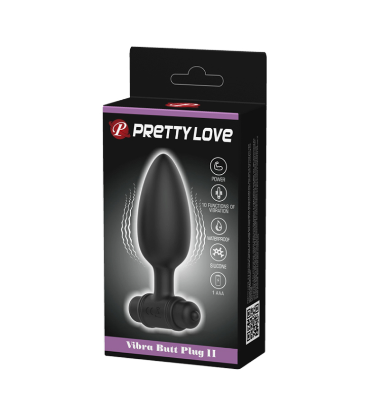   Pretty Love Vibro Anal Butt Plug Black