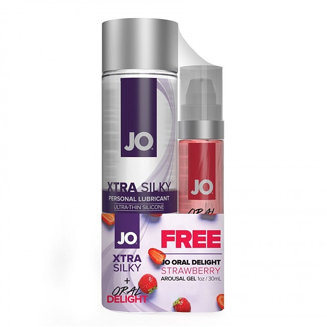   System JO GWP  Xtra Silky Silicone 120  & Oral Delight  Strawberry 30 