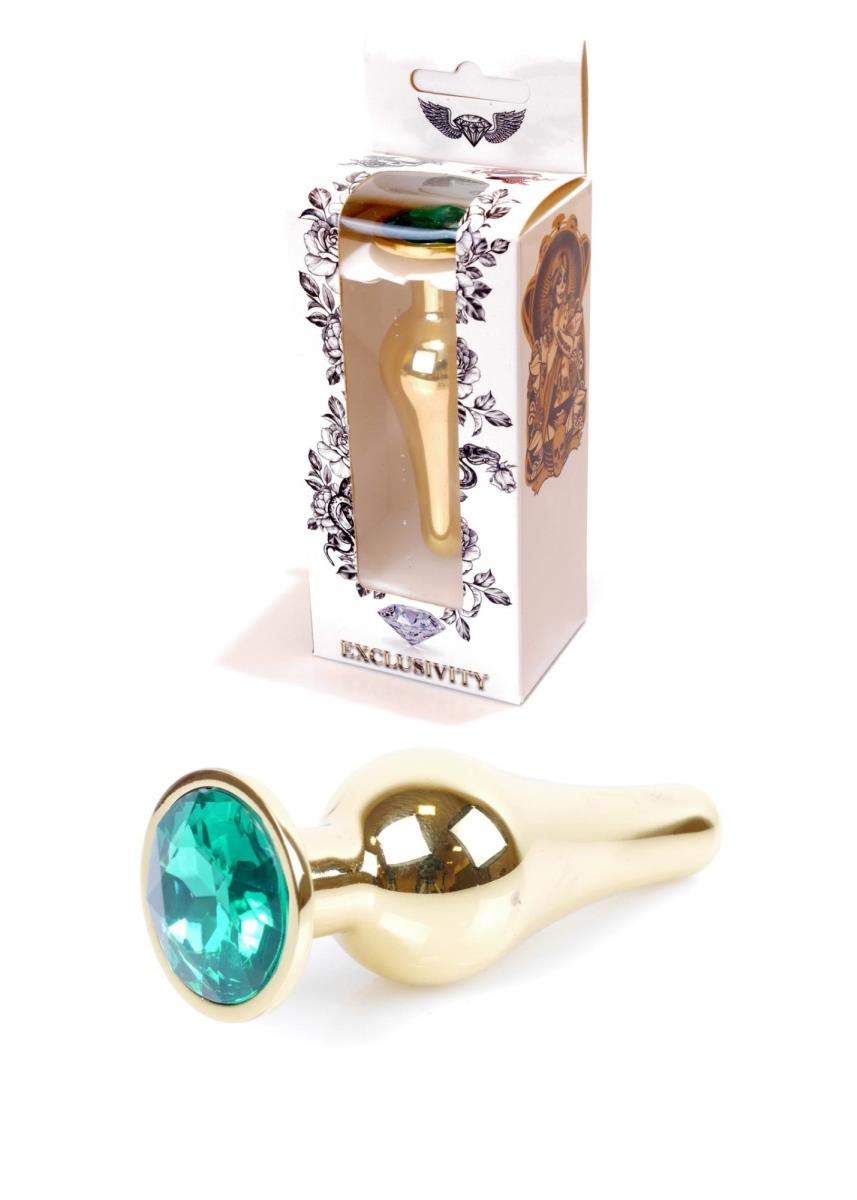    Jewellery Gold Butt Plug Light Blue BOSS, 3 