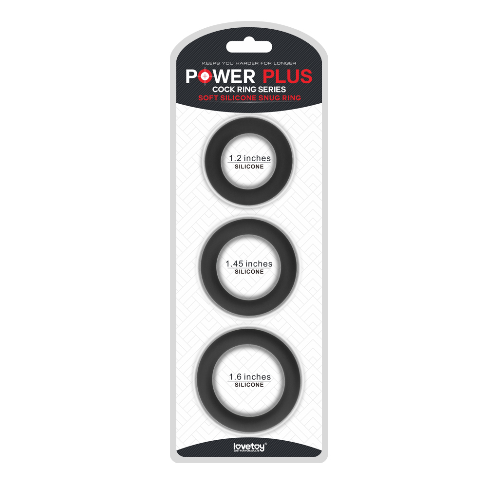    Power Plus Soft Silicone Snug Ring Black 
