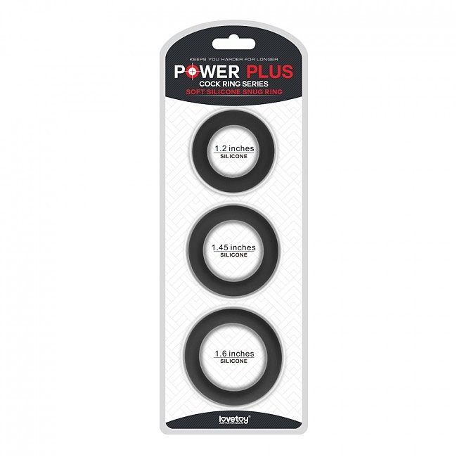    Power Plus Soft Silicone Snug Ring Black 
