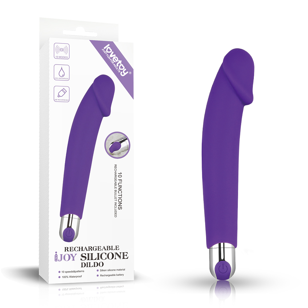   Rechargeable IJOY Silicone Dildo Purple
