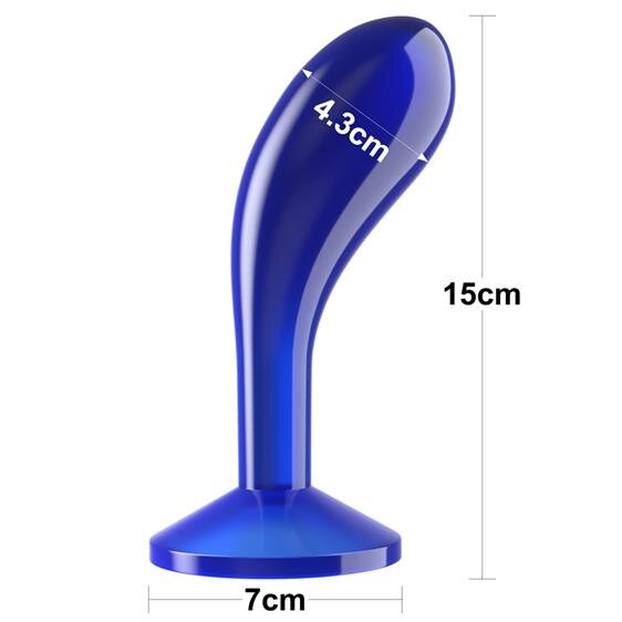    LoveToy Flawless Clear Prostate Plug 6» Blue