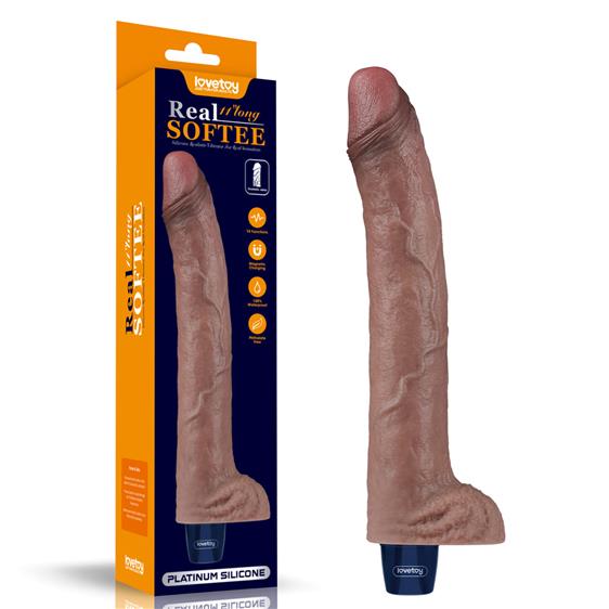  Real Softee Rechargeable Silicone Vibrating Dildo 11