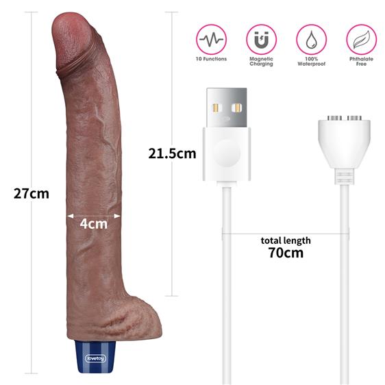  Real Softee Rechargeable Silicone Vibrating Dildo 9», 