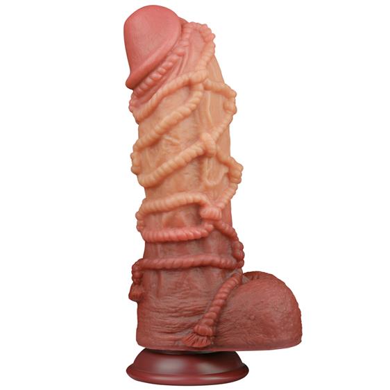    LoveToy Dual-Layered Silicone Cock With Rope 10.5» Flesh