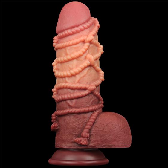  Dual-Layered Silicone Cock With Rope 9.5» Flesh 