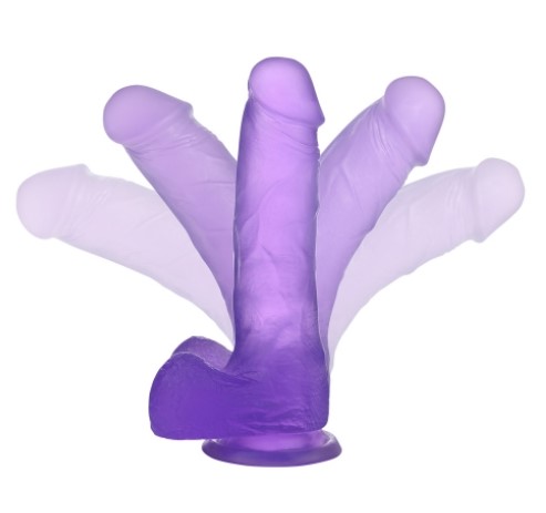  - Jelly Studs Crystal Dildo Medium 7» Purple