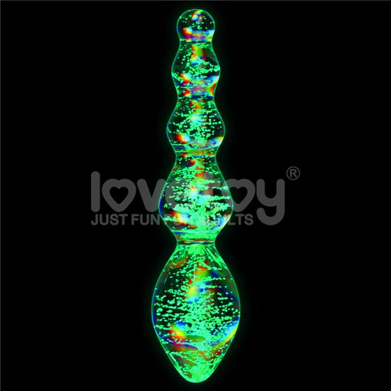   Twilight Gleam Glow-in-the-dark Glass Dildo Tantalizing Orbs