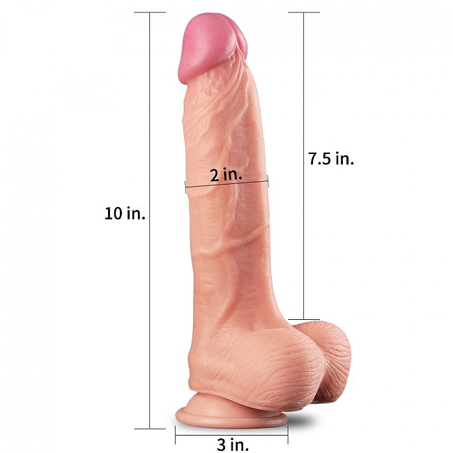     LoveToy Dual-Layered Silicone Cock 10 Flesh