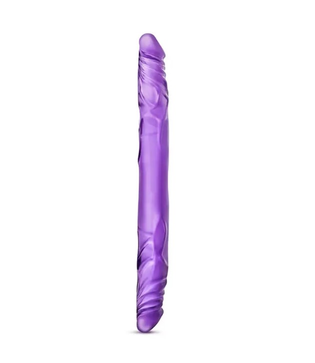   b yours 18inch double dildo purple