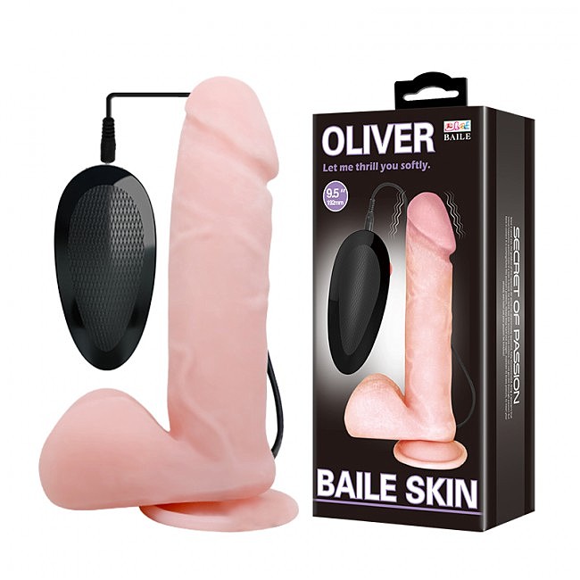    Baile Oliver 9,5 Vibrating Dildo Flesh, 