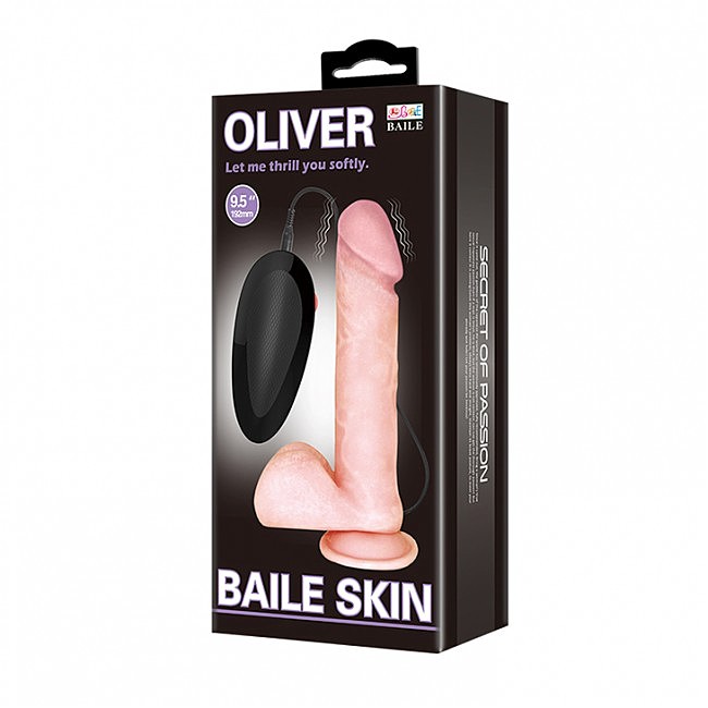    Baile Oliver 9,5 Vibrating Dildo Flesh, 