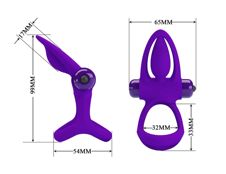    Pretty Love Vibration Cock Ring, 10 vibration functions