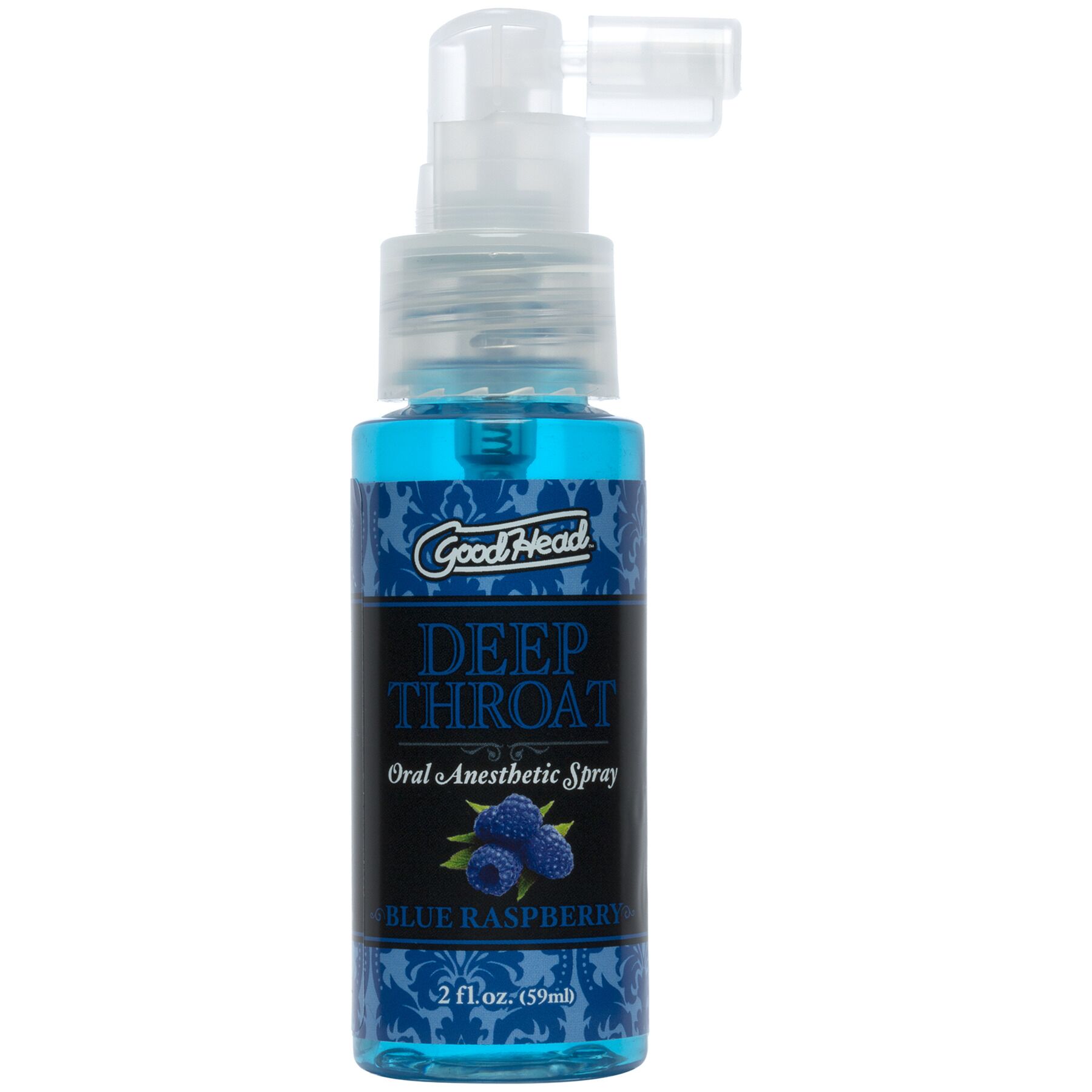    Doc Johnson GoodHead DeepThroat Spray  Blue Raspberry 59    