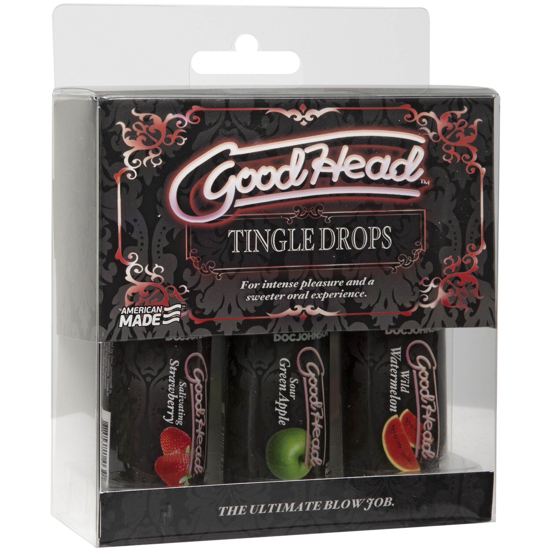     Doc Johnson GoodHead  Tingle Drops (Watermelon, Green Apple, Strawberry)