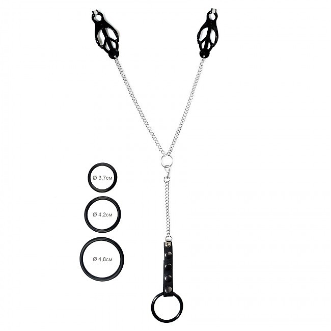    Art of Sex Nipple clamps for Men Black clover   