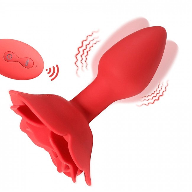   Rose Rotating Anal Plug, 15,2  4,5 