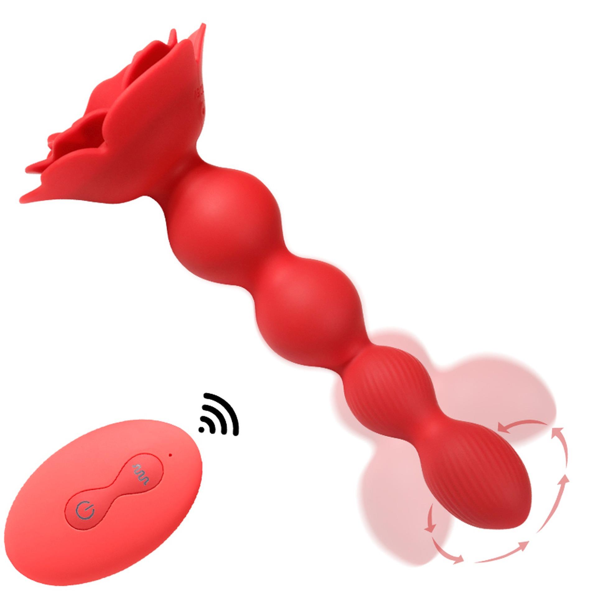  , + Rose Rotating Anal Beads, 18,3  3 