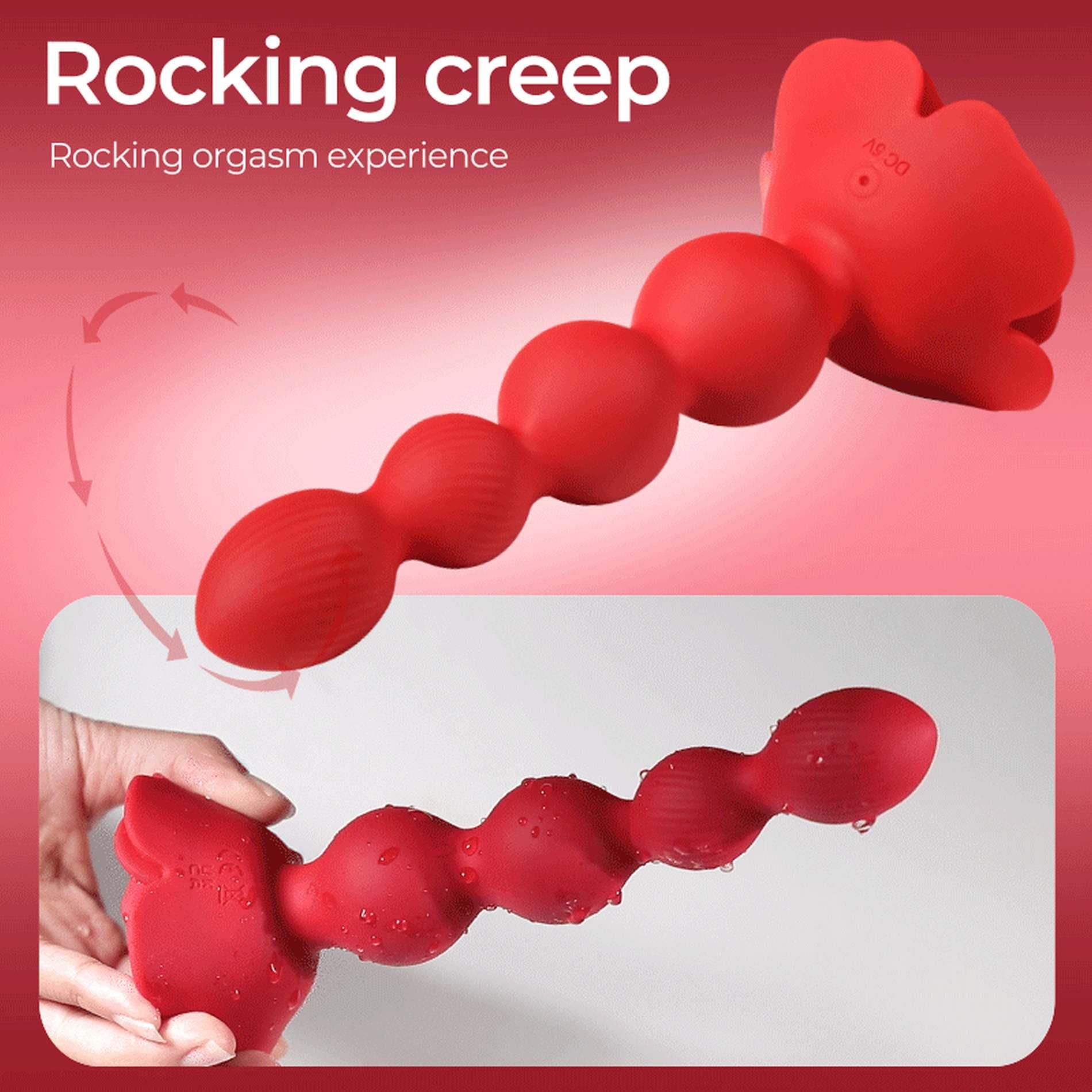  , + Rose Rotating Anal Beads, 18,3  3 