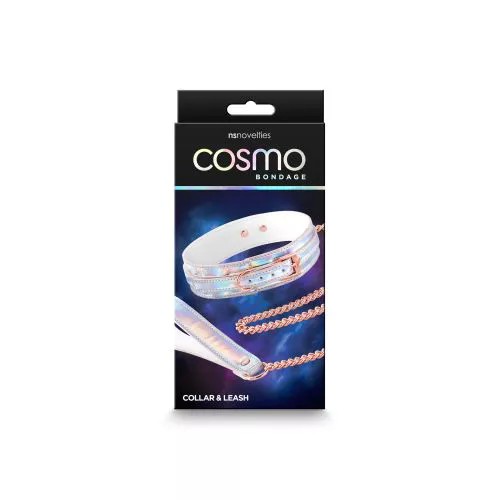     NS Novelties COSMO BONDAGE COLLAR & LEASH RAINBOW