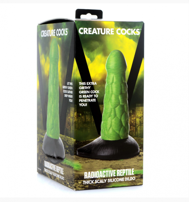    Creature Cocks Radioactive Reptile Silicone Dildo, 19,1  6,1 