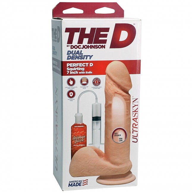    Doc Johnson The D ULTRASKYN Perfect D Squirting 7 Inch, 18,4  4,4 