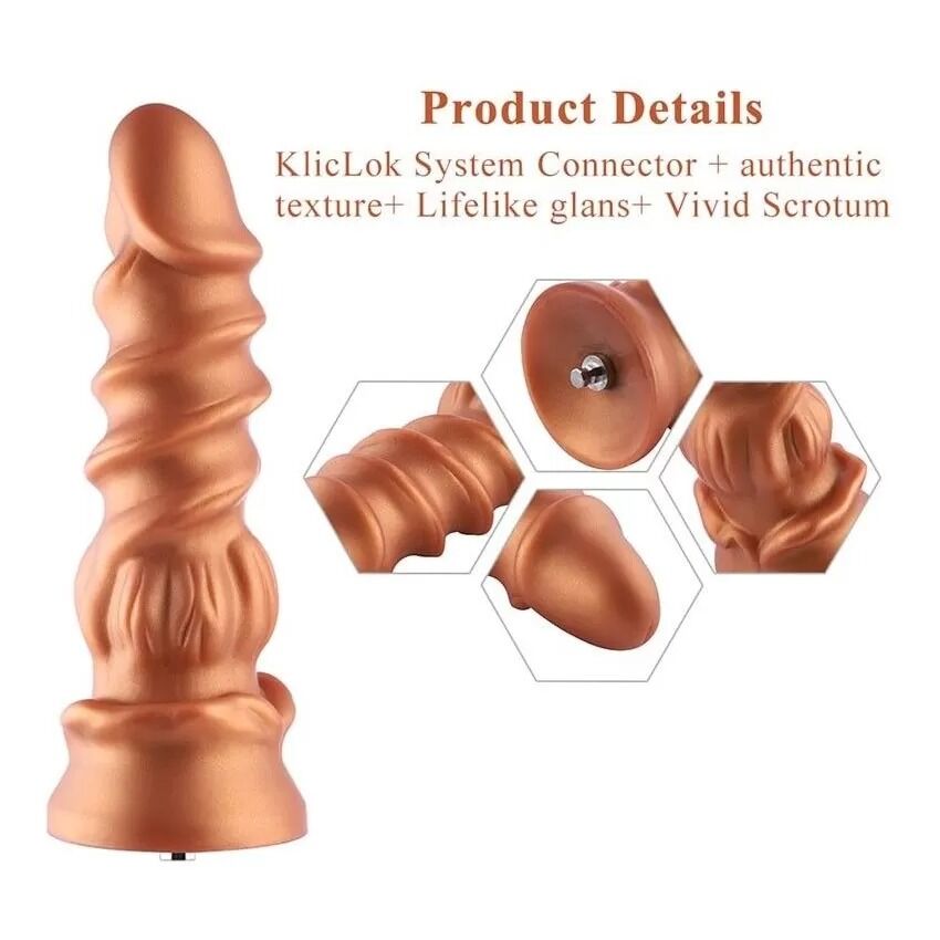  -  - Hismith Spiral Grain Silicone Dildo Monster Series