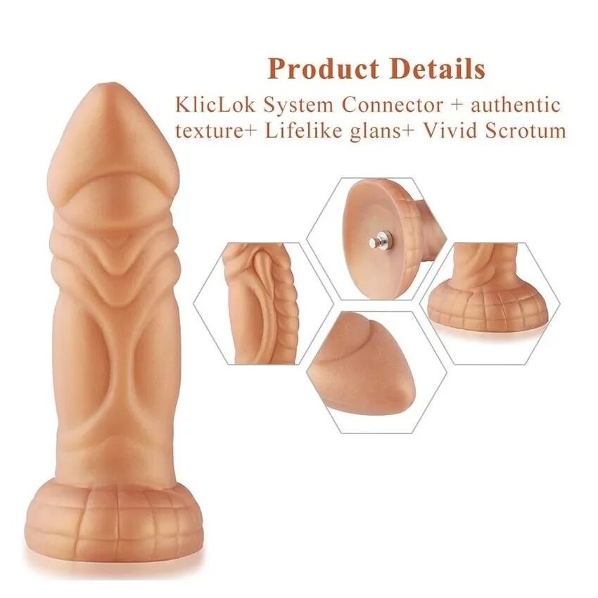 - Hismith Slightly Curved Silicone Dildo Monster Series, 20,9  5,6 