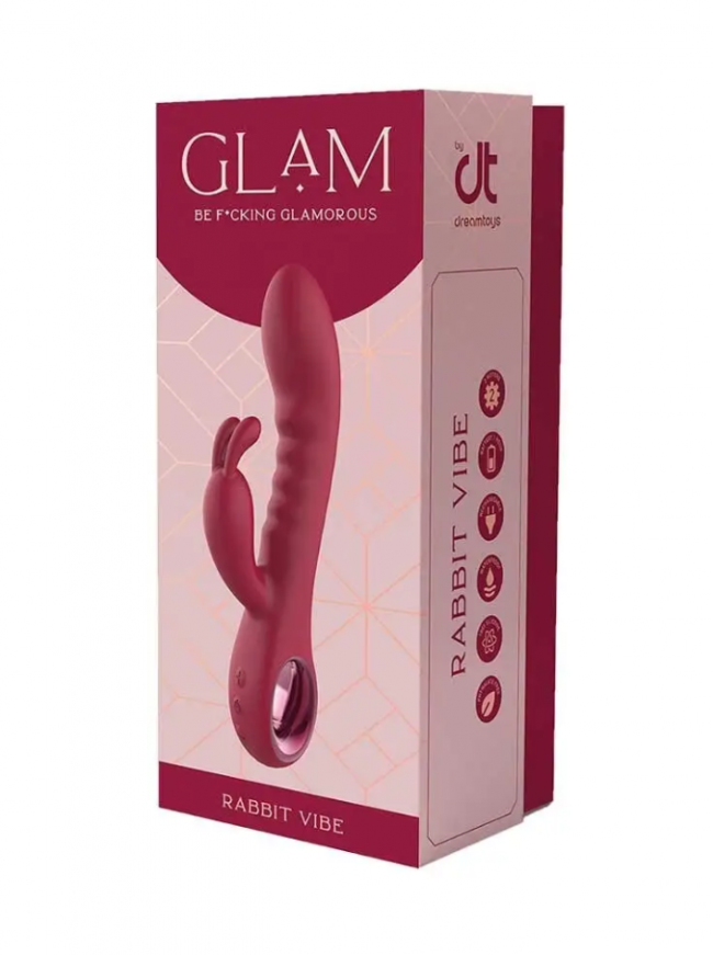 -  Dream Toys Glam Rabbit Vibe RED, 5 , 5   