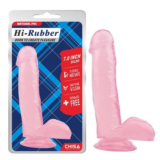   Hi-Rubber 7» Dildo Pink