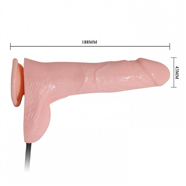       Inflateable Dildo Vibrating TPR Material Flesh 18,8 cm