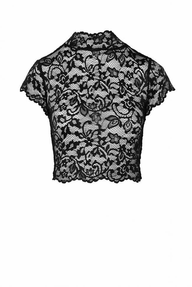  Noir Handmade F303 Essence lace top with high collar