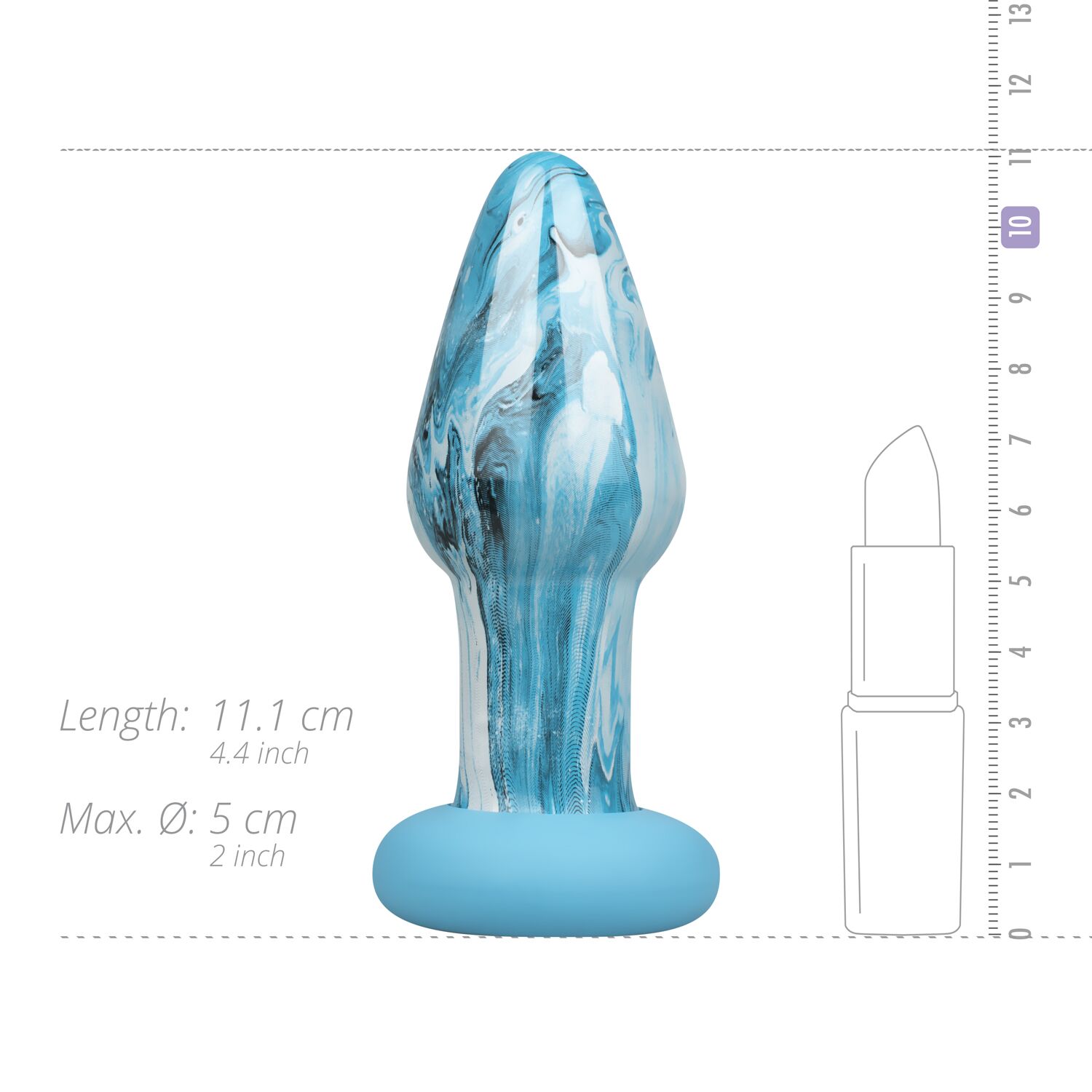    Gildo Ocean Curl Glass Butt plug, 5 