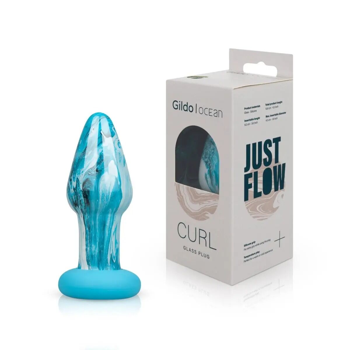    Gildo Ocean Curl Glass Butt plug, 5 