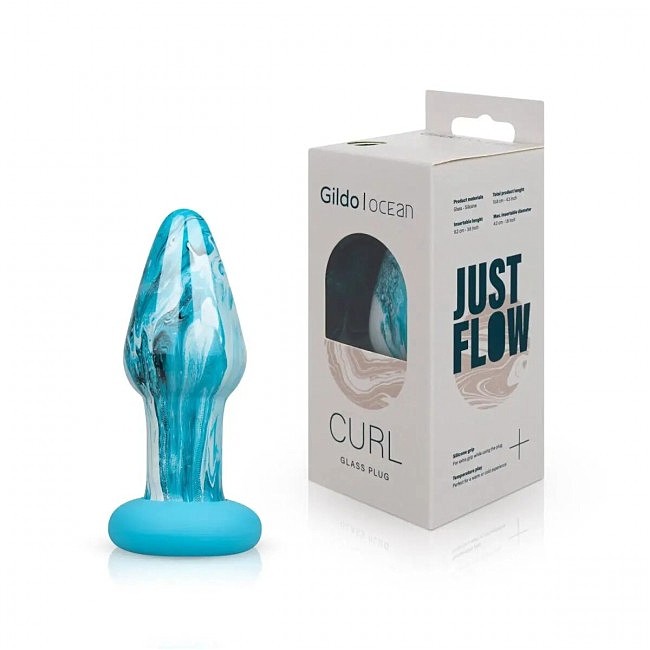    Gildo Ocean Curl Glass Butt plug, 5 