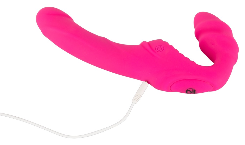    Vibrating Strapless Strap-On Pink