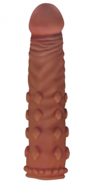    — Pleasure X-Tender Penis Sleeve Add 2» Brown