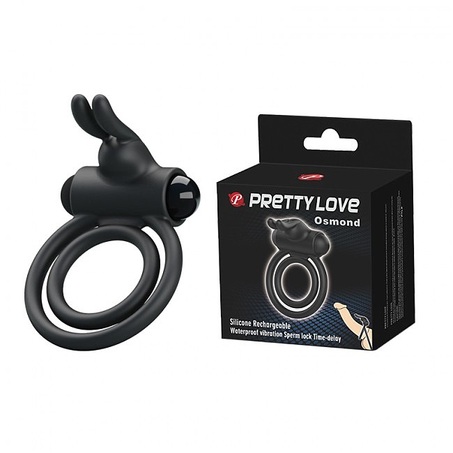 Pretty Love Osmond CockRing Vibro Black