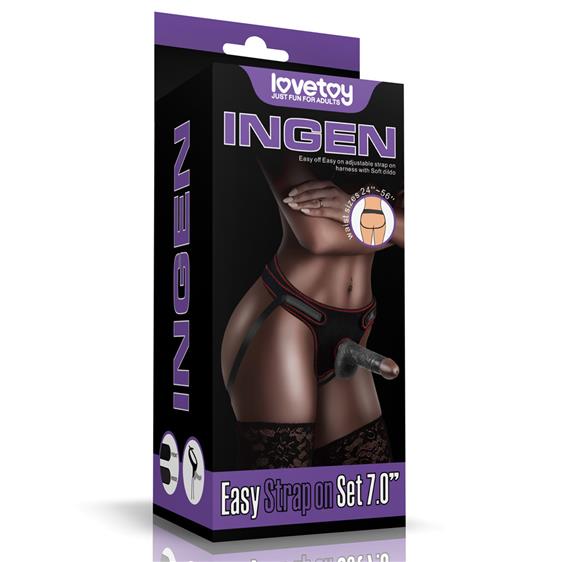   Ingen Easy Strap-On Set 7» Black, 18  3,6 