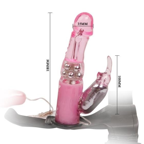      Baile Vibrator with pearls + bunny Pink