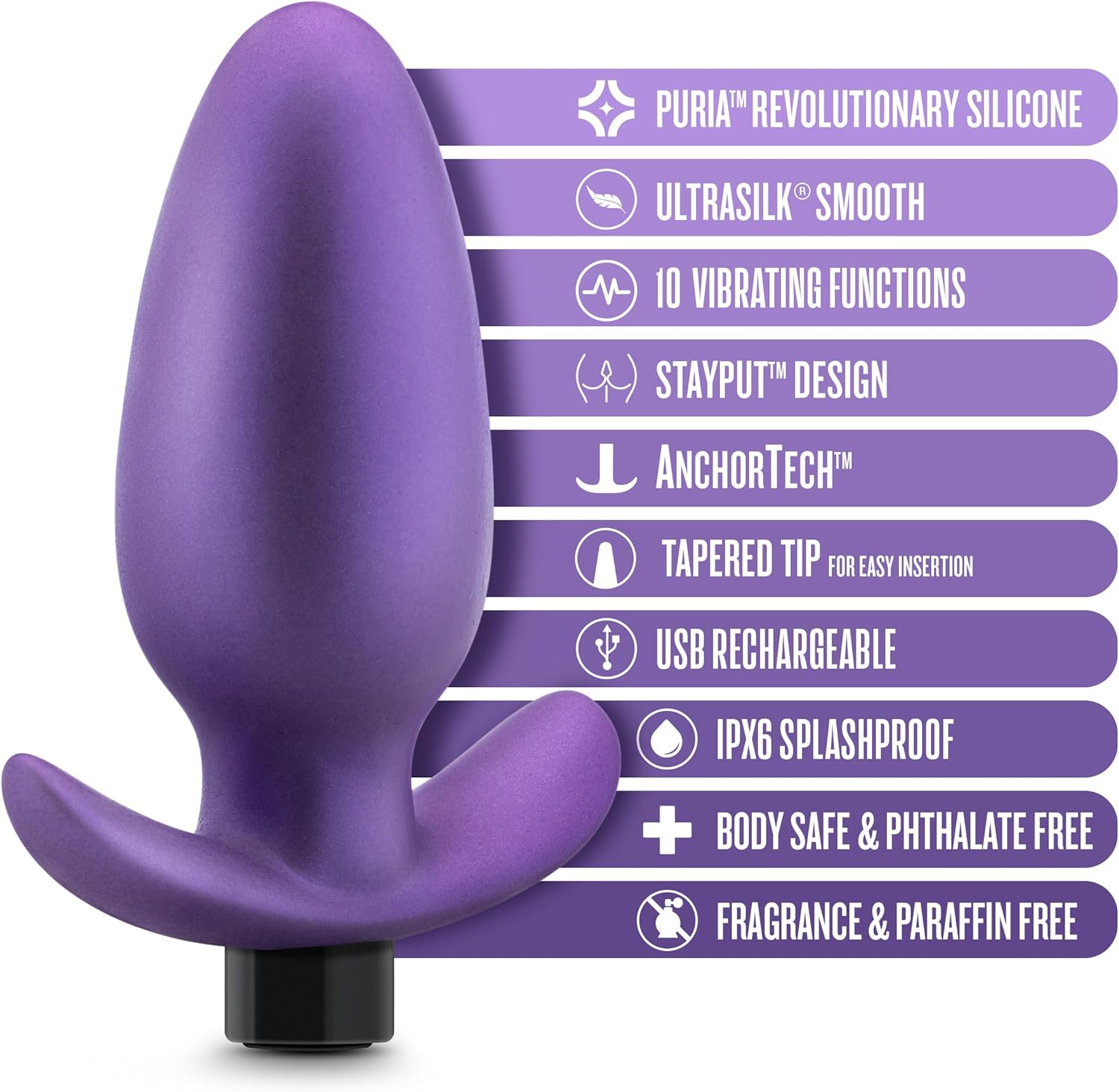   ANAL ADVENTURES MATRIX EXCELSIOR PLUG, 12  3,8 