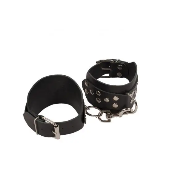    Leather Leg Cuffs sLash Black,  30 