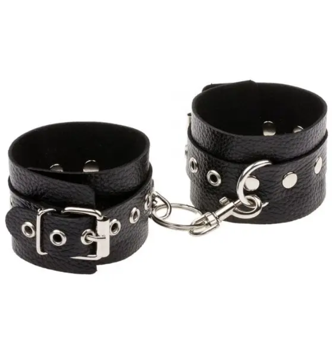   Leather Double Fix Leg Cuffs, 