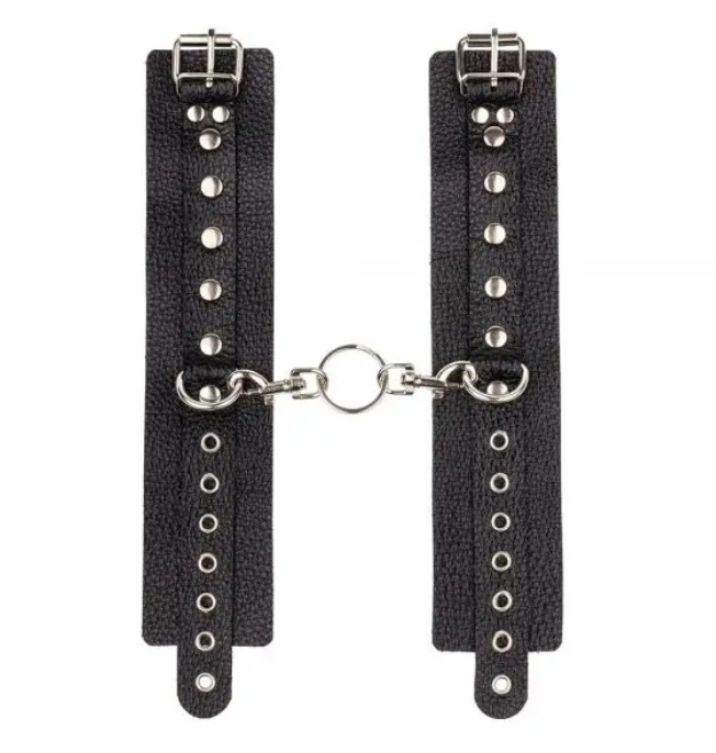   Leather Double Fix Leg Cuffs, 