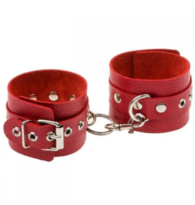   Leather Double Fix Leg Cuffs, 